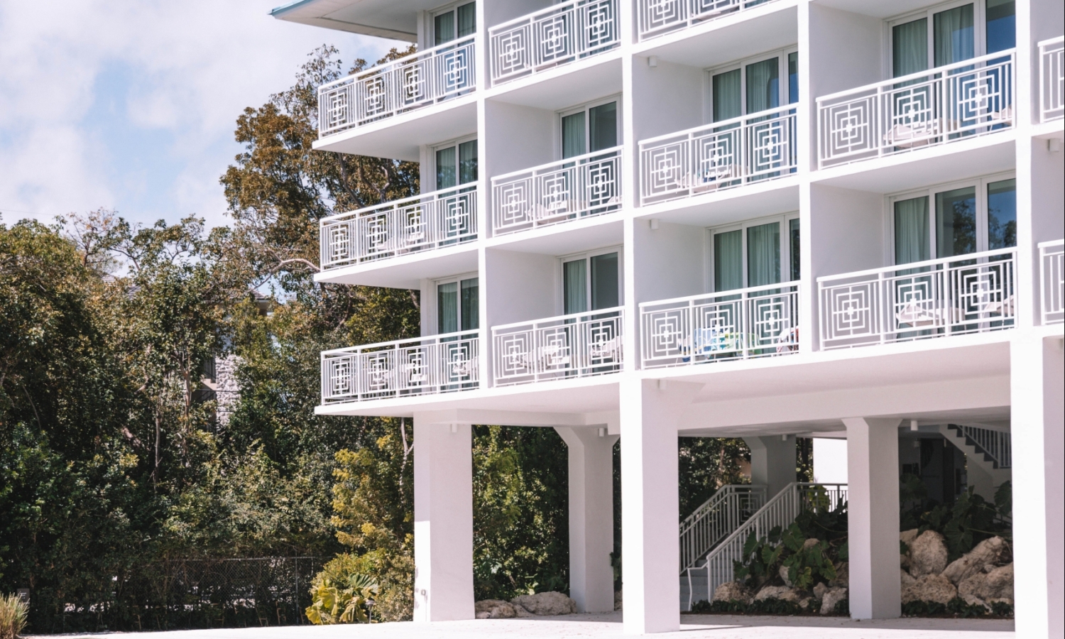 exterior view with balconies