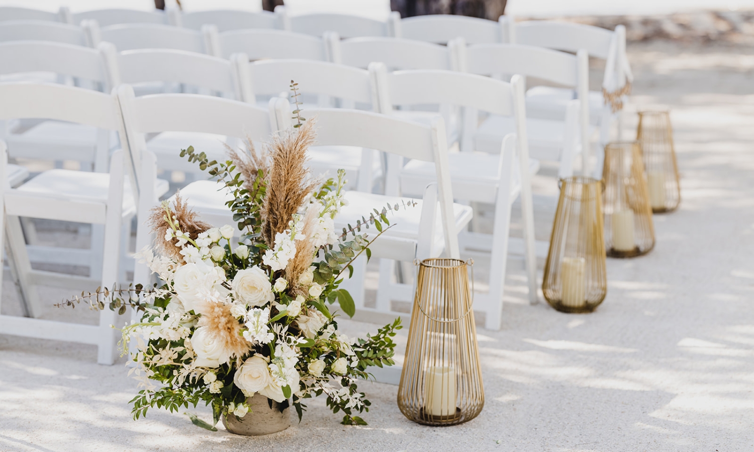 a wedding ceremony set up