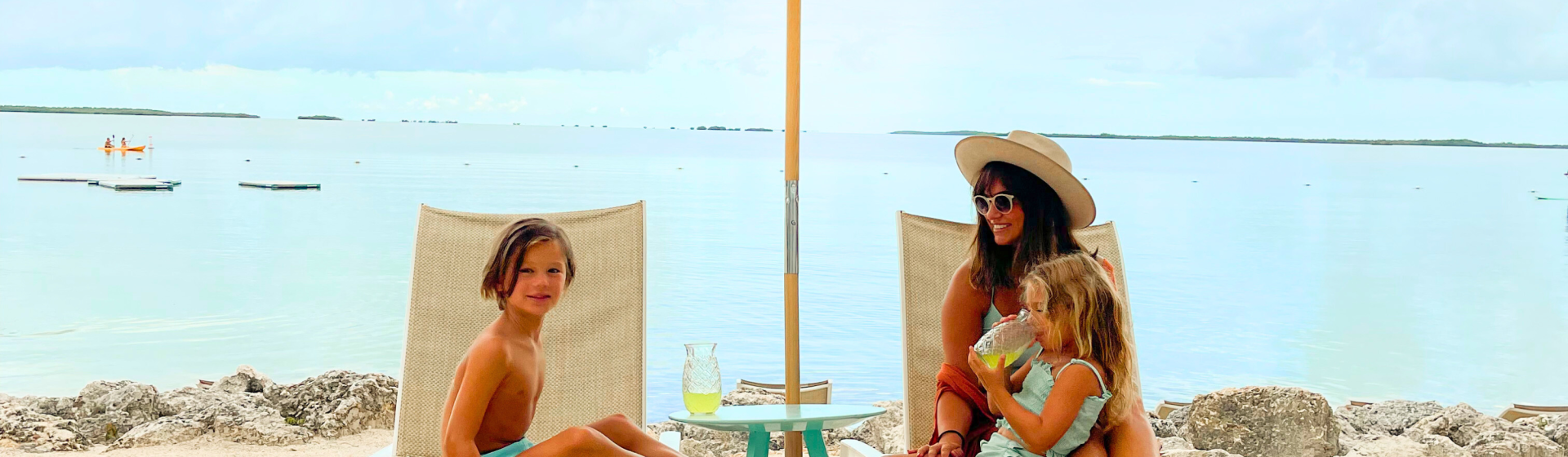 Mom and kids at Baker's Cay Resort