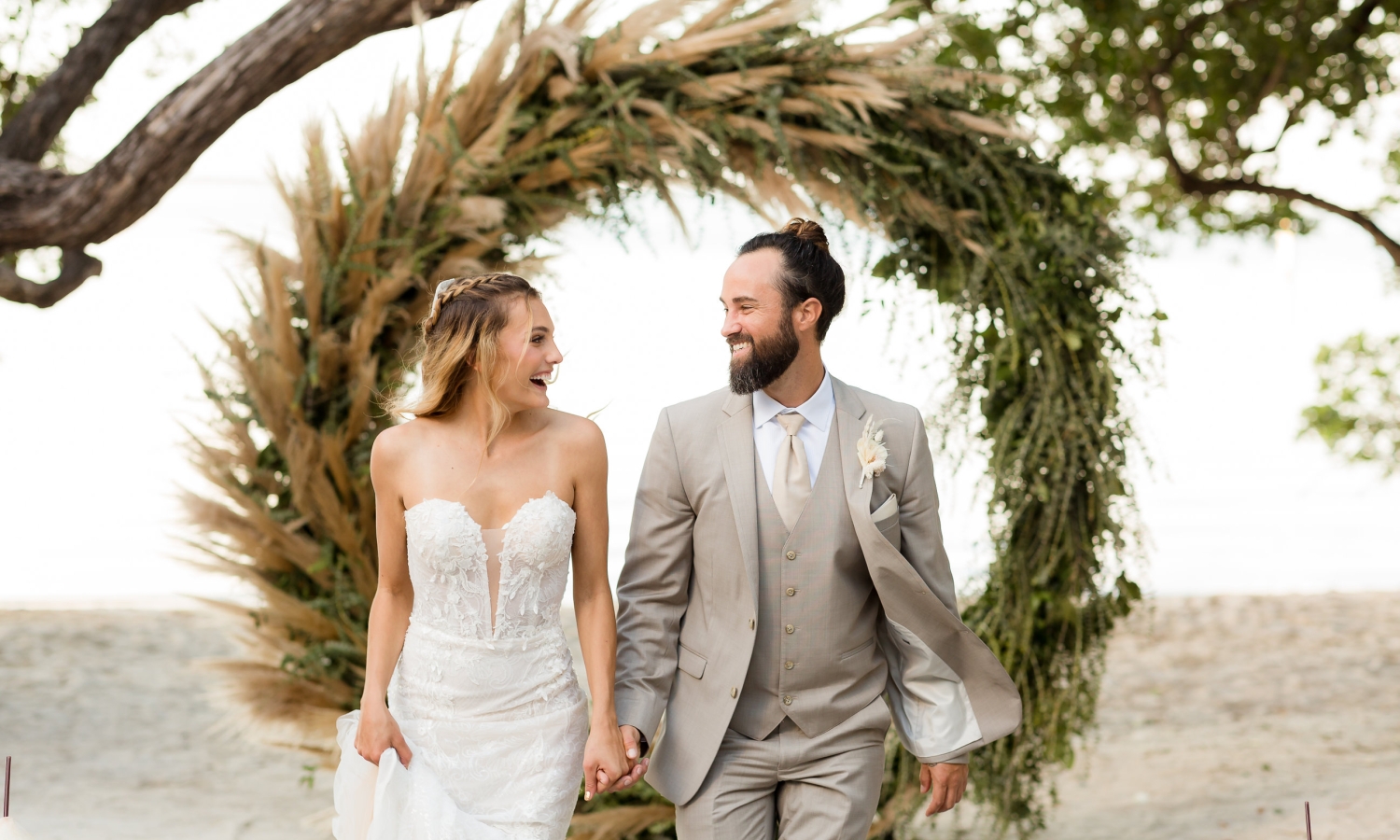 a couple at a wedding