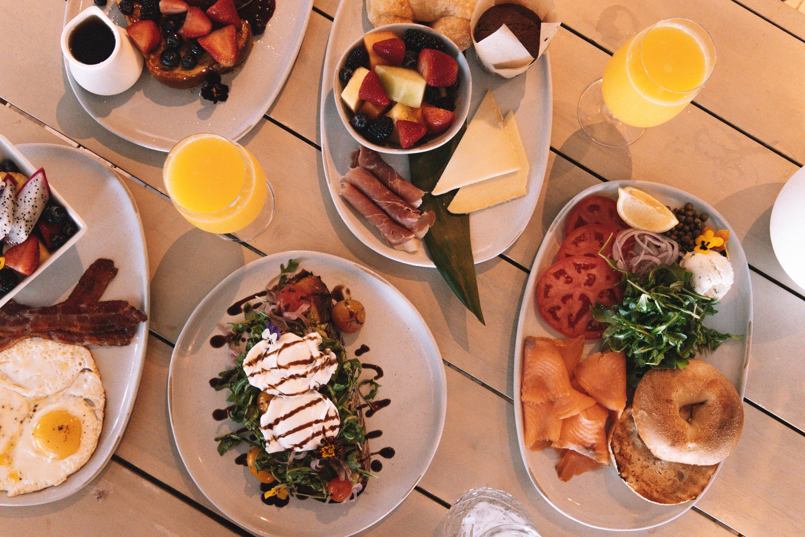 food spread on a table