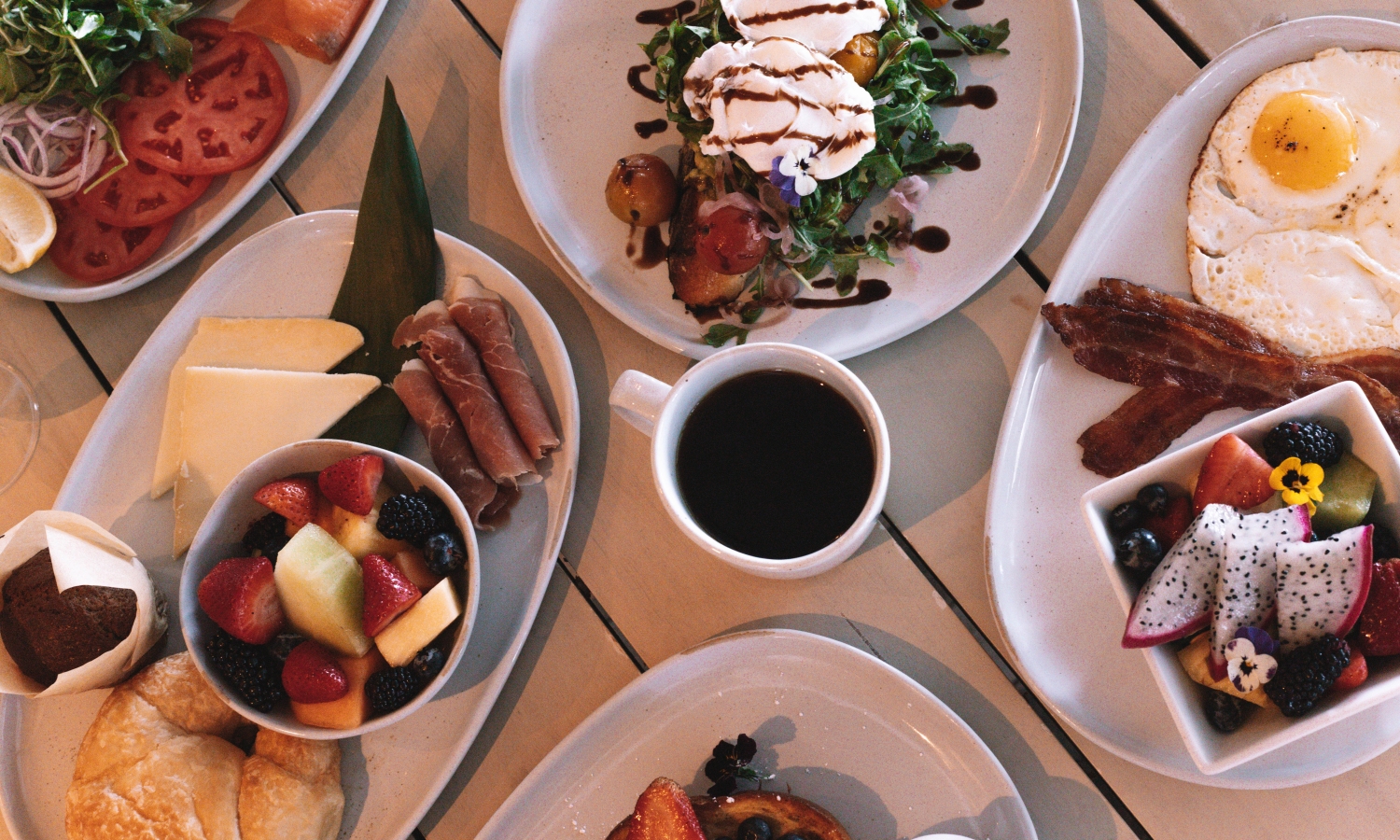 food spread on a table