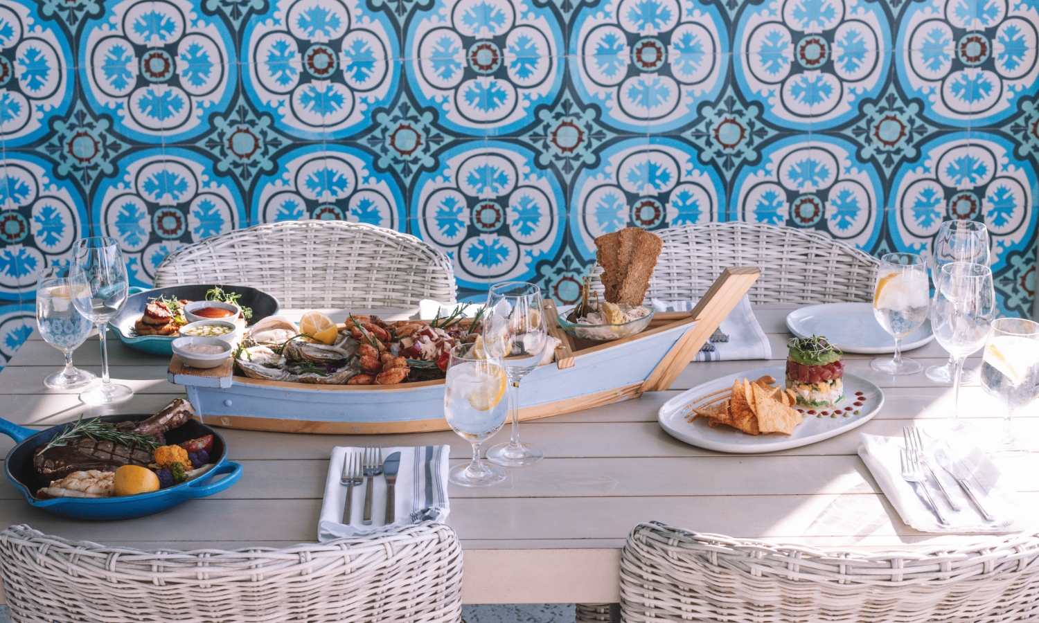 food on table at calusa