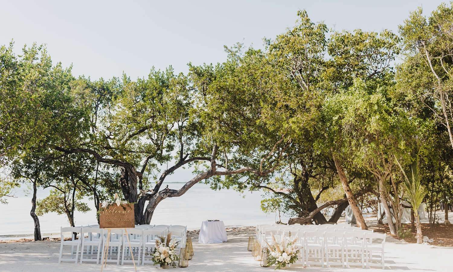 An outside wedding venue