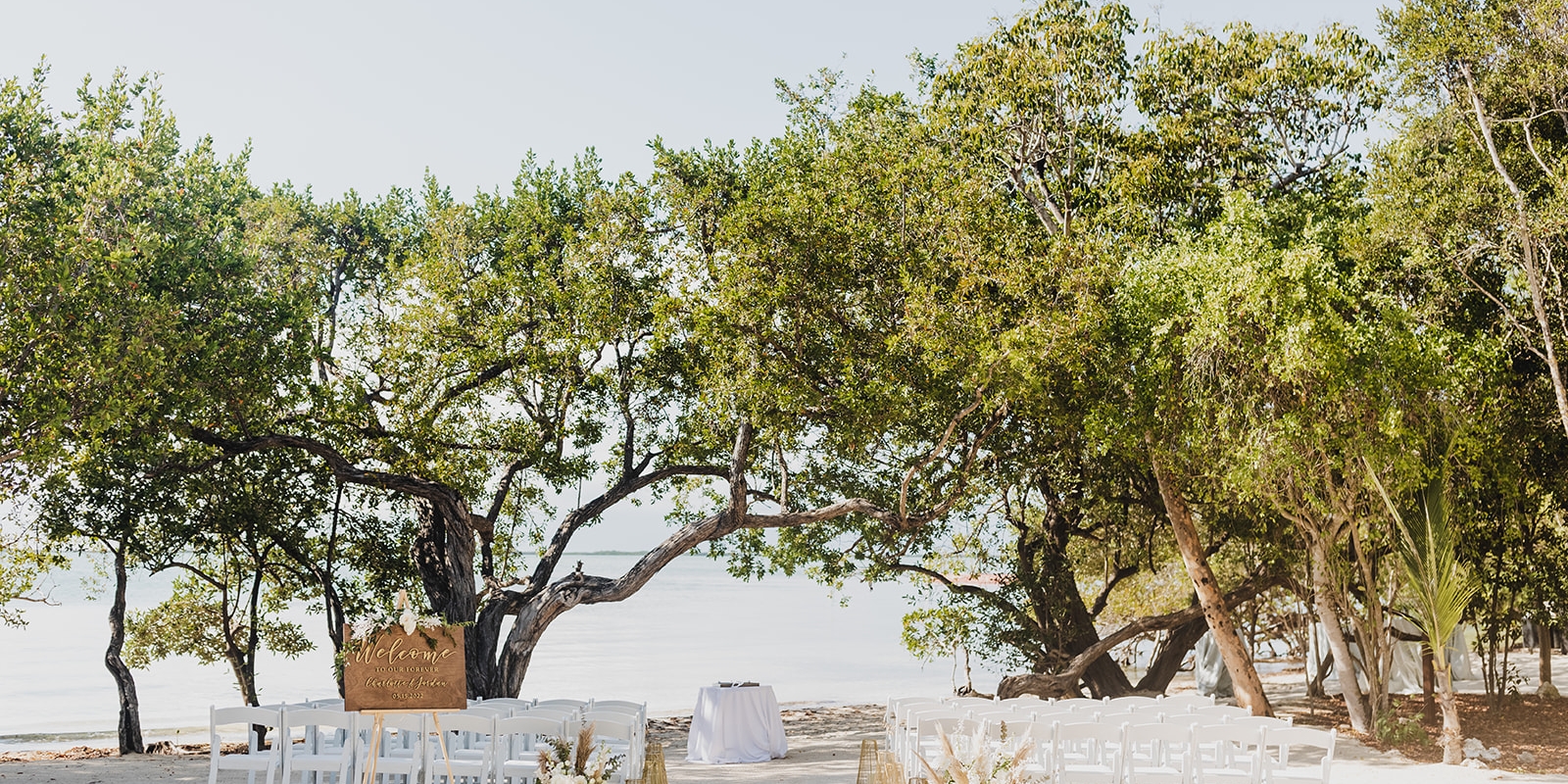 An outside wedding venue