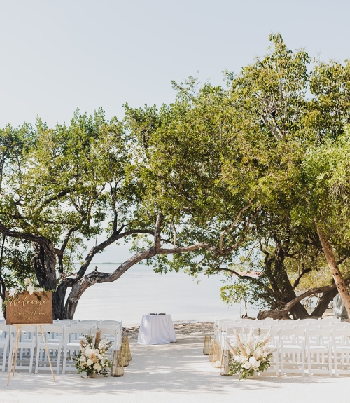 An outside wedding venue