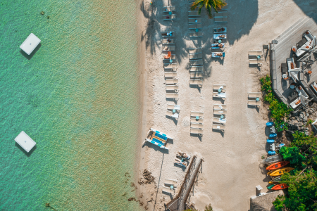 aerial view of the beach