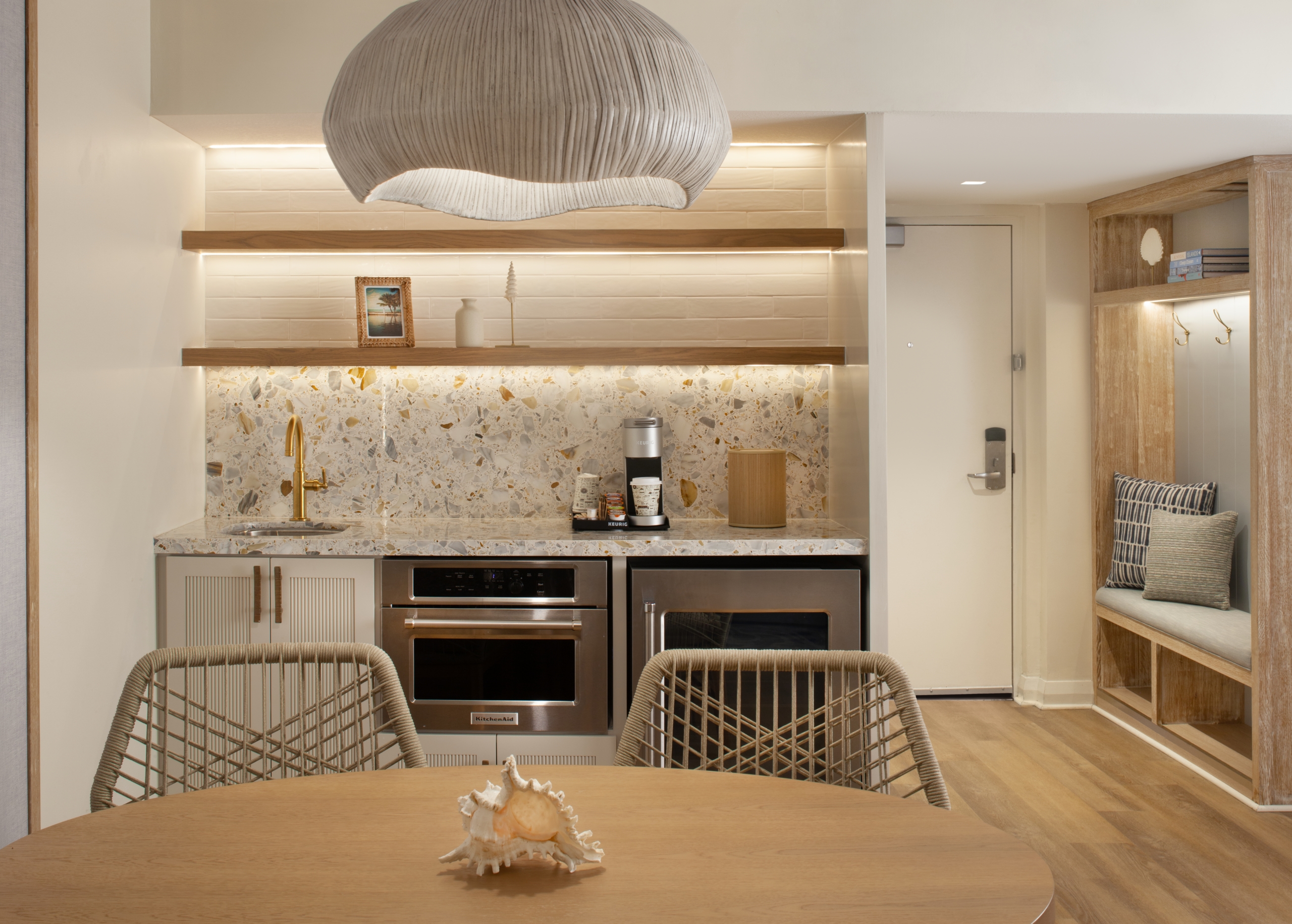 kitchenette with coffee maker