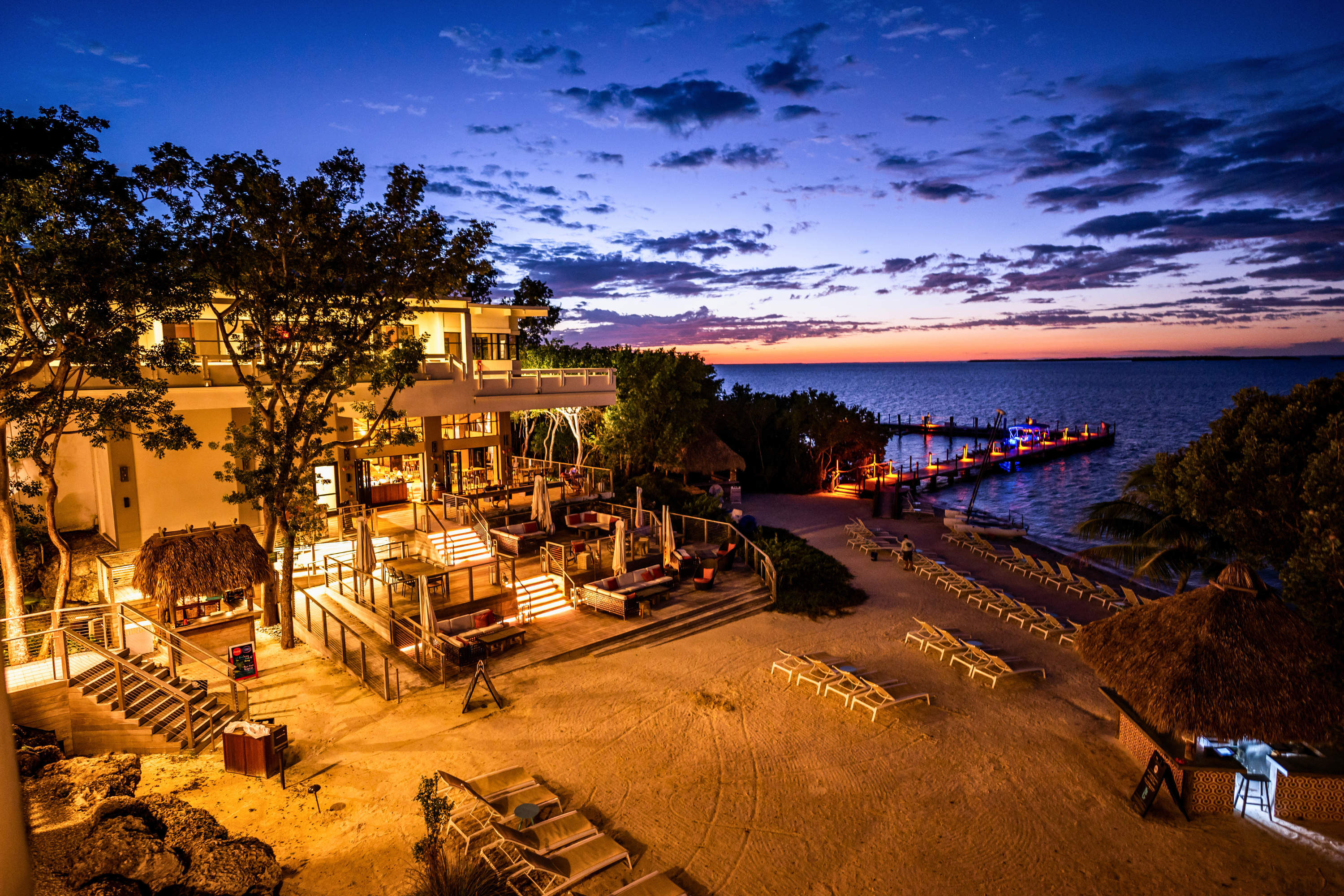 Coconut Beach at Night, Baker's Cay Resort